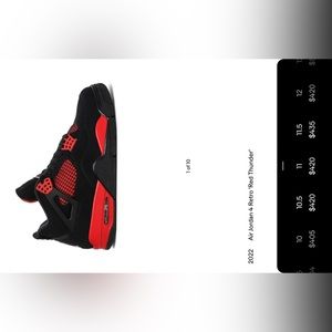 Air Jordan Retro 4 Red Thunder